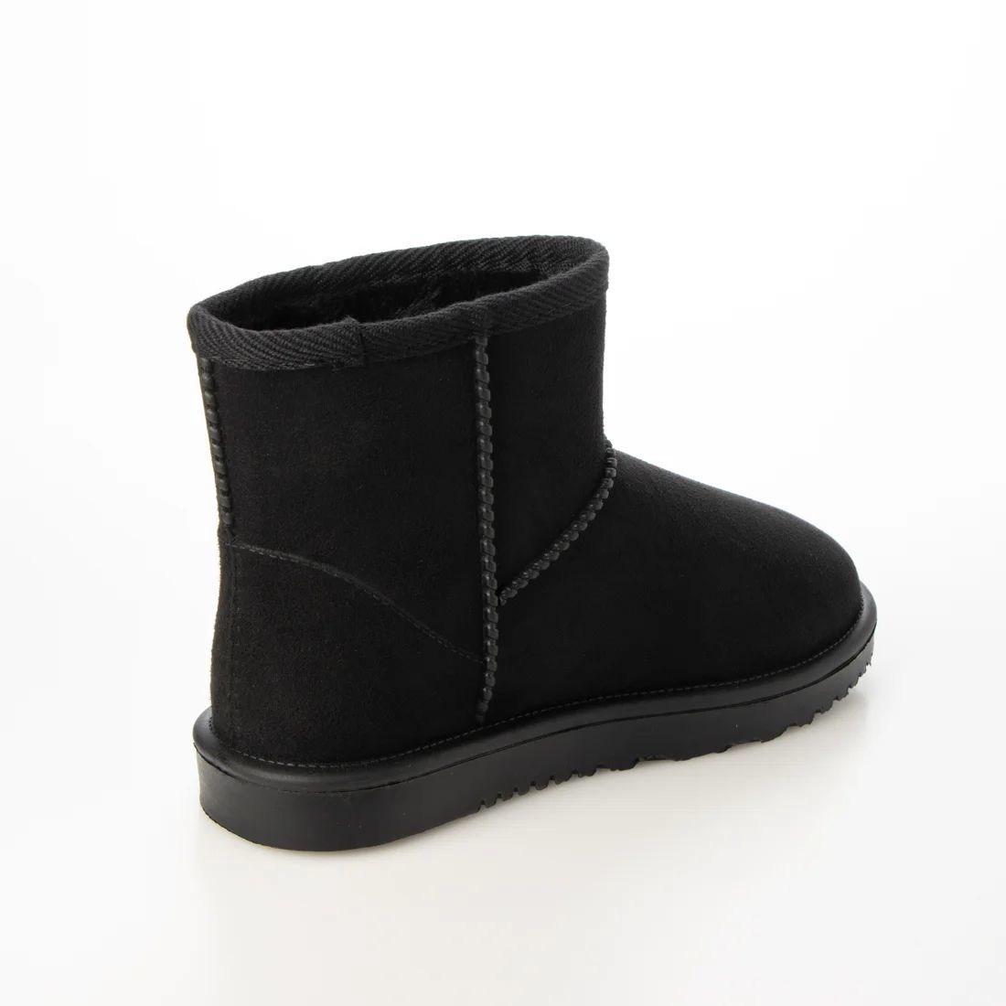  защищающий от холода ботинки мутон ботинки короткие сапоги новый товар [22076-BLK-220]22.0cm замша style Family размер 