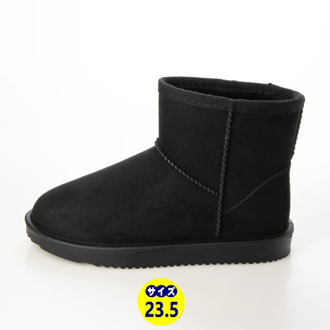  protection against cold boots mouton boots short boots new goods [22076-BLK-235]23.5cm suede style Family size.