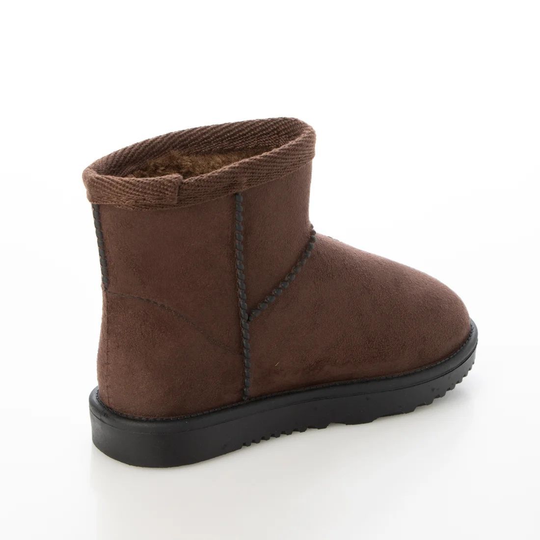  protection against cold boots mouton boots short boots new goods [22076-DBR-220]22.0cm suede style Family size.