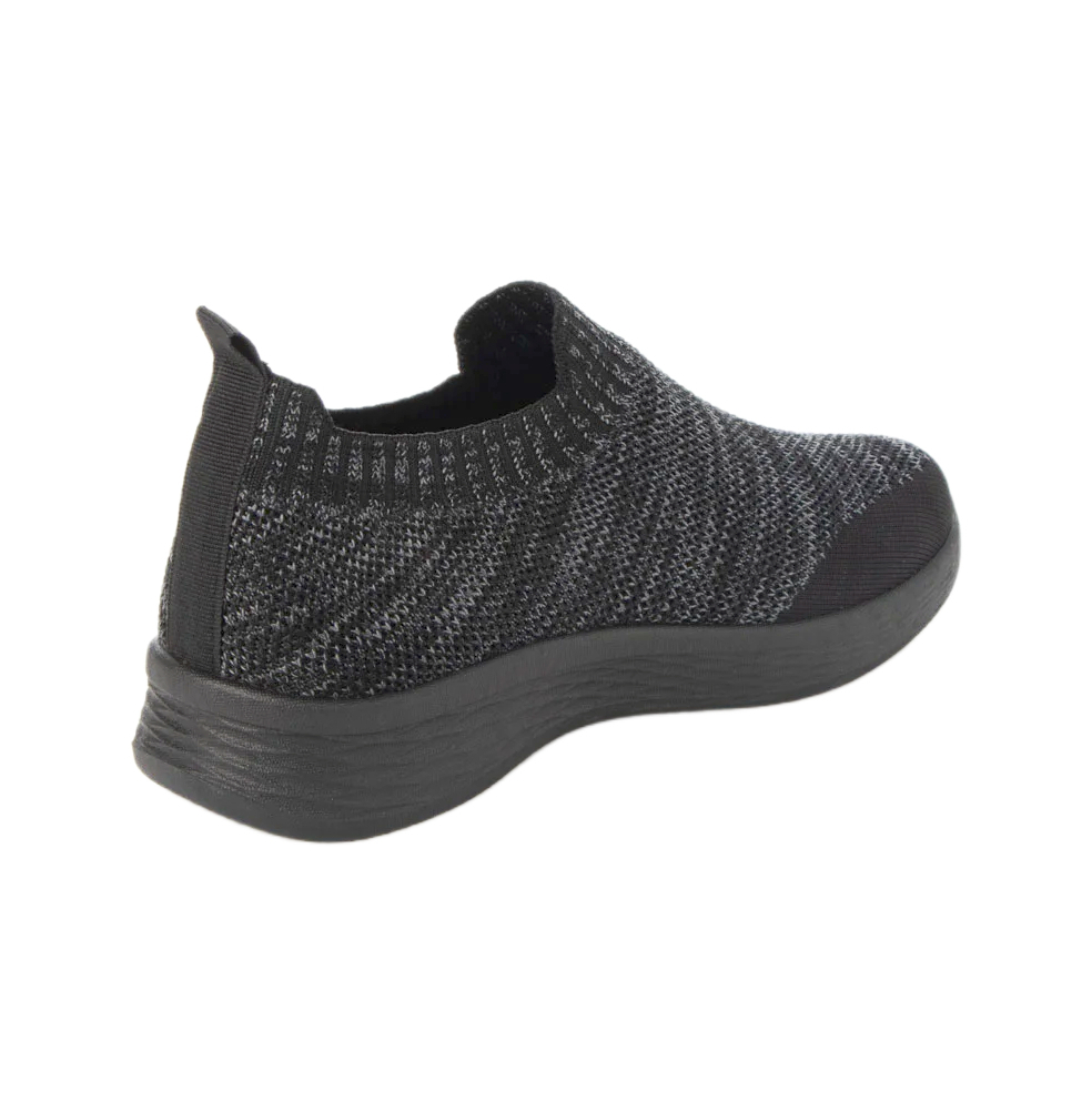  fly knitted sneakers slip-on shoes sneakers new goods [22535-BLK-250]25.0cm walk interior put on footwear 