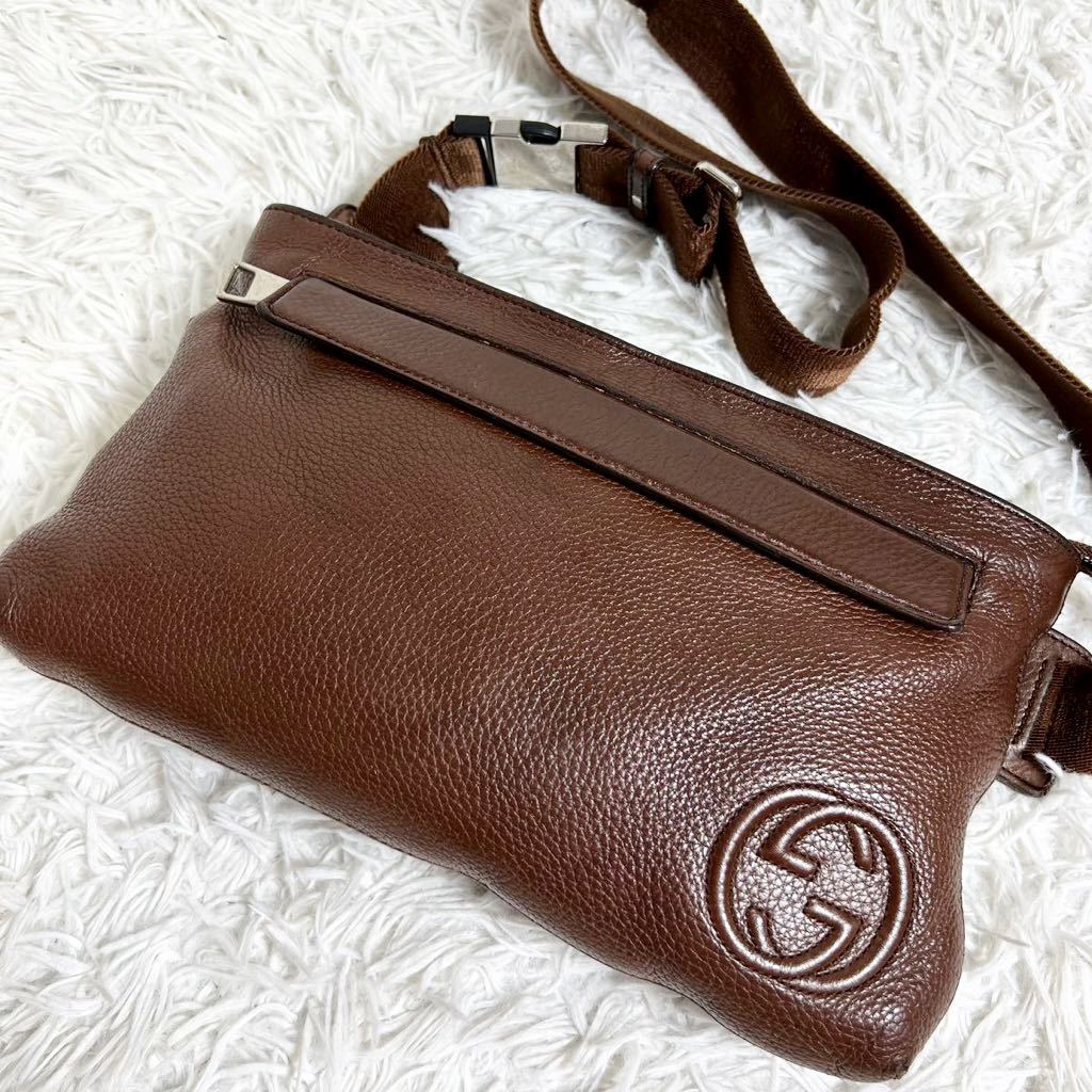 1円 希少モデル 美品 グッチ GUCCI ショルダーバッグ ボディバッグ