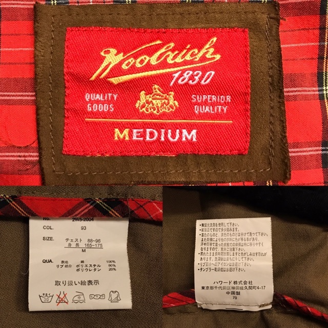 F439 メンズブルゾン WOOLRICH ウールリッチ おしゃれ カジュアル アメカジ 無地 ジャケット ワーク ブラウン/ M_画像6