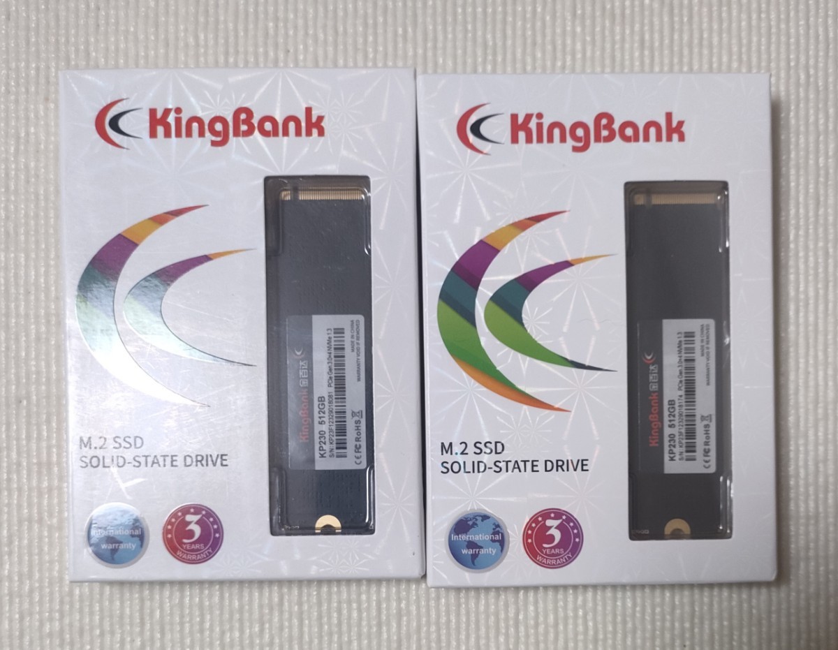 返品送料無料】 【2点セット】新品未使用 Kingbank 3.0 pcie SSD 2280