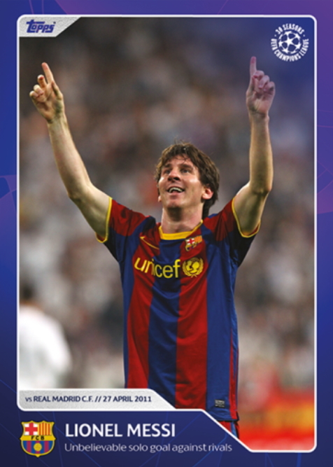 メッシ/Lionel Messi】2022 Topps UEFA Champions League 30 Seasons