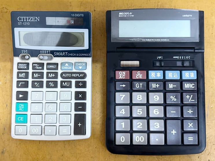 CITIZEN Citizen ST-1210 calculator *GENTOS BIG DISPLAY D-1276B used postage included 