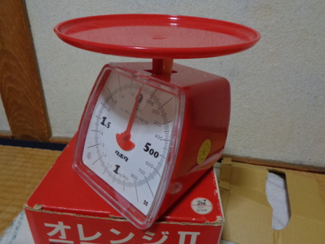  is kaliKUBOTA- Kubota /COOKING SCALE- cooking scale ORANGEⅡ/ cooking is ka Lee . cooking measuring orange 2/ scales 2Kg/ in box superior article 