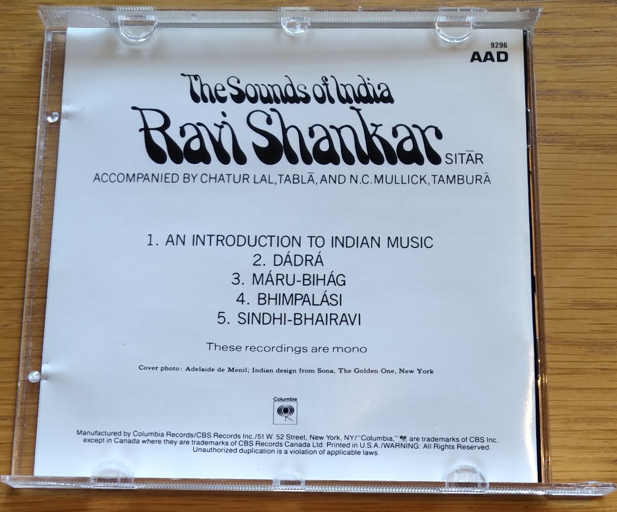 the sound of india ravi shankar 旧規格輸入盤中古CD ザ・サウンド・オブ・インディア ラヴィ・シャンカール CK9296_画像4