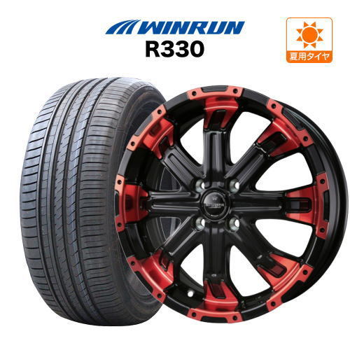 サマータイヤ ホイール 4本セット BADX ロクサーニ バトルシップ4 WINRUN ウインラン R330 165/50R16_画像1