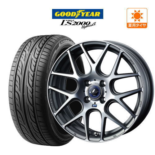 サマータイヤ ホイール 4本セット ウェッズ レオニス ナヴィア06 グッドイヤー LS2000 ハイブリッド2 165/50R15_画像1