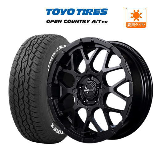 サマータイヤ ホイール 4本セット MID ナイトロパワー M28 バレット S TOYO オープンカントリー A/T EX 215/70R16 デリカD5_画像1