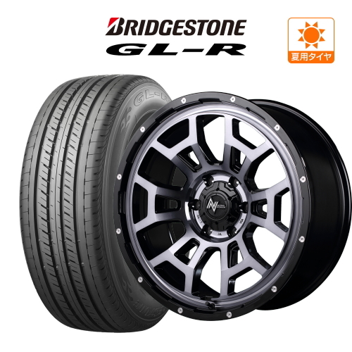 200系 ハイエース ホイール 4本セット MID ナイトロパワー H6 スラッグ BRIDGESTONE GL-R 215/65R16_画像1