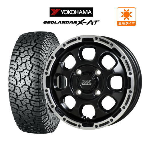 サマータイヤ ホイール 4本セット ホットスタッフ マッドクロス グレイス YOKOHAMA ジオランダー X-AT (G016) 165/65R14_画像1