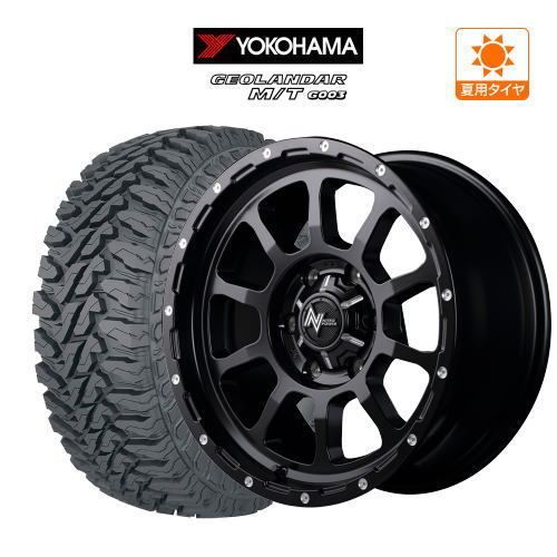 サマータイヤ ホイール 4本セット MID ナイトロパワー M10 パーシング YOKOHAMA ジオランダー M/T (G003) 265/65R17 プラド ハイラックス_画像1