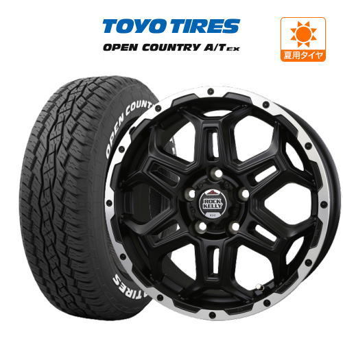 サマータイヤ ホイール 4本セット BADX ロックケリー グリート TOYO オープンカントリー A/T EX 215/70R16 デリカD5_画像1