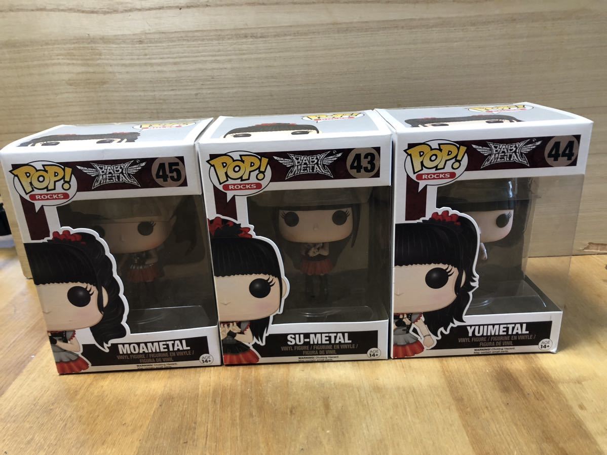 【未開封品】 Funko POP! Rocks BABYMETAL フィギュア 43 44 45 SU-METAL MOAMETAL YUIMETAL ベイビーメタル ベビーメタル_画像1