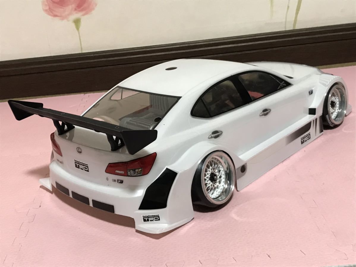 送料無料　1/10 HPI レクサス　IS F パールホワイト　未走行　ラジコンボディ　LEXUS ドリフト DRIFT