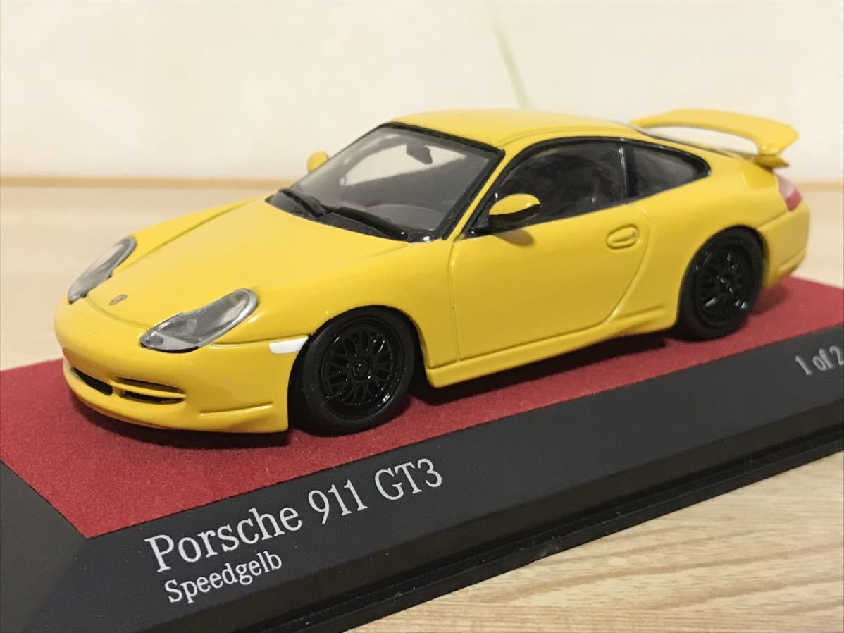 送料無料　1/43 ミニチャンプス ポルシェ 911 GT3 イエロー　カスタムミニカー 改造車 minichamps PORSCHE CUSTOM