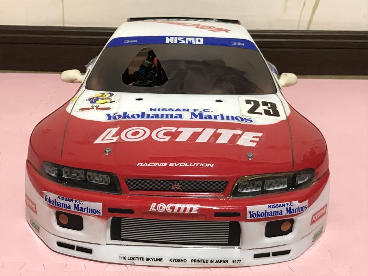 送料無料　1/10 京商　日産　スカイライン GT-R R33 ロックタイト　ワイド ラジコンボディ KYOSHO NISSAN SKYLINE LOCTITE 当時物