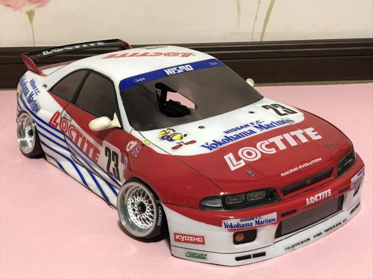 送料無料　1/10 京商　日産　スカイライン GT-R R33 ロックタイト　ワイド ラジコンボディ KYOSHO NISSAN SKYLINE LOCTITE 当時物