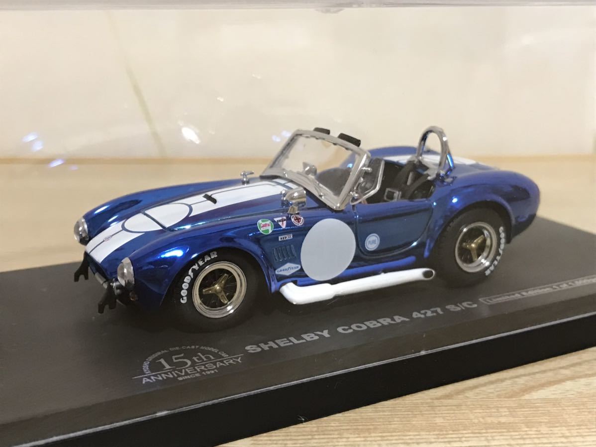 送料無料　1/43 未開封　シェルビー コブラ 427S/C クローム ブルー ミニカー 京商 KYOSHO SHELBY COBRA 15th  ANNIVERSARY Chrome Blue