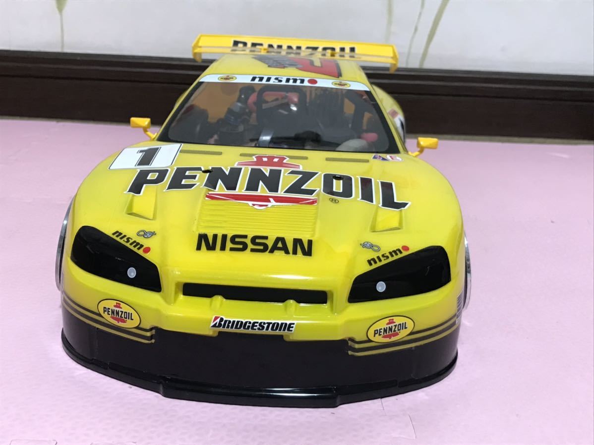 送料無料　1/10 未走行 タミヤ 日産 スカイライン GT-R R34 ペンズオイル レーシングカー ラジコンボディ TAMIYA NISSAN SKYLINE PENNZOIL