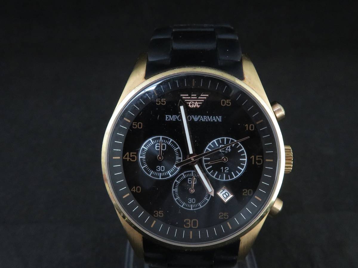 大特価!! EMPORIO ブラック AR5905 腕時計 アルマーニ ARMANI