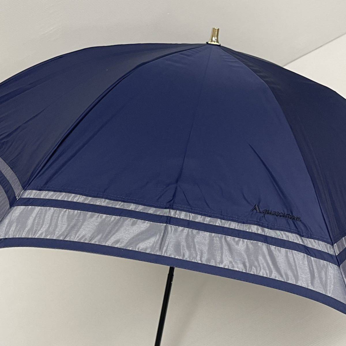  new goods 52074 Aquascutum Aquascutum* navy blue navy auger nji- summer shield 1 class shade . rain combined use parasol small gran shade ....