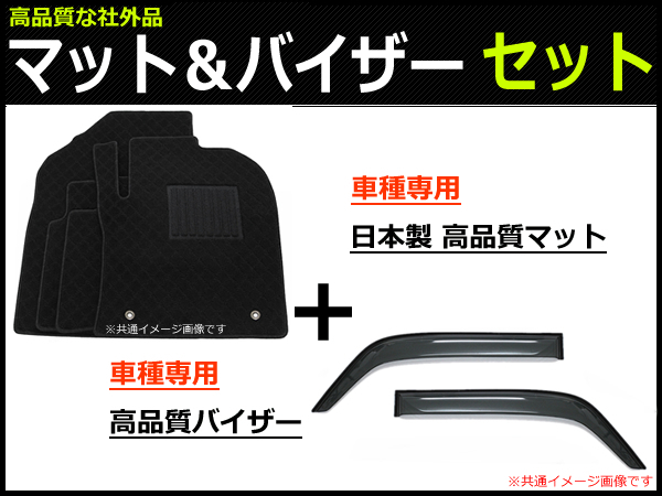 ホンダ N-VAN JJ1/JJ2 AT車 フロアマット (日本製マット)＋ドアバイザー【両面テープ＆金具付】/29-9#+H200-1 *_画像1