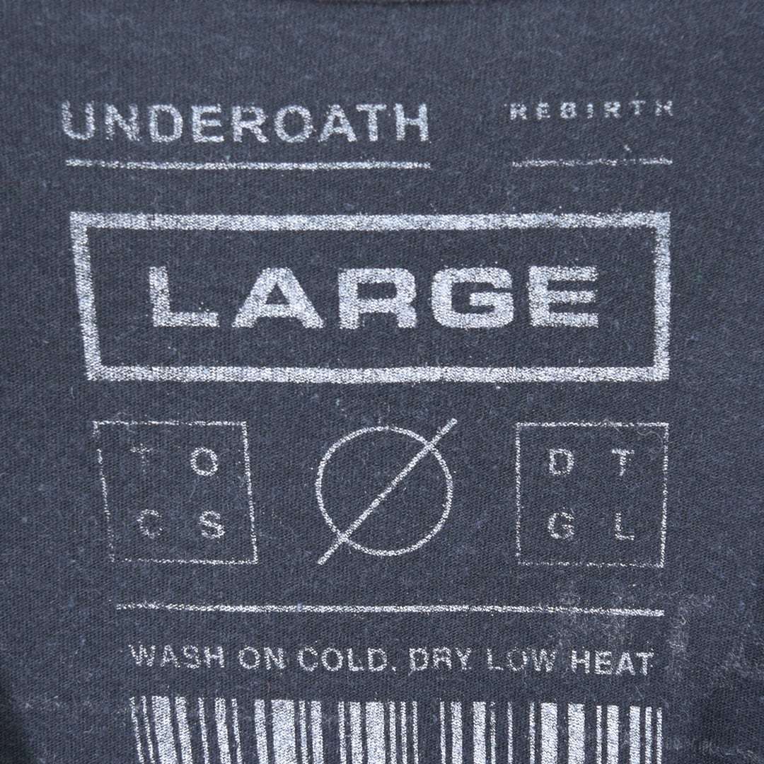 【送料無料】アンダーオース ロックTシャツ 黒 ブラック バンドT メンズL UNDEROATH 古着 @AB0018