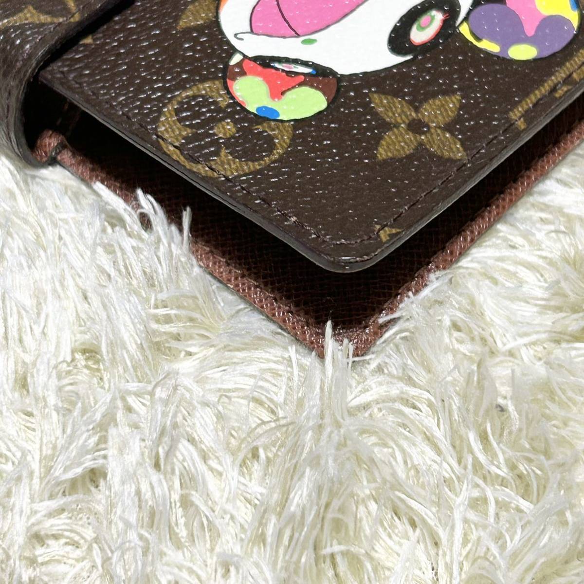 ルイヴィトン LOUIS VUITTON アジェンダPM モノグラム・パンダ 村上隆 手帳カバー 定規付き R20011_画像10