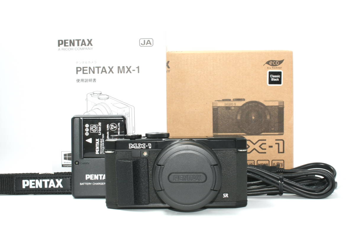 ★外観極上品★ ペンタックス PENTAX MX-1 クラシックブラック コンパクトデジタルカメラ コンデジ 元箱付き #648