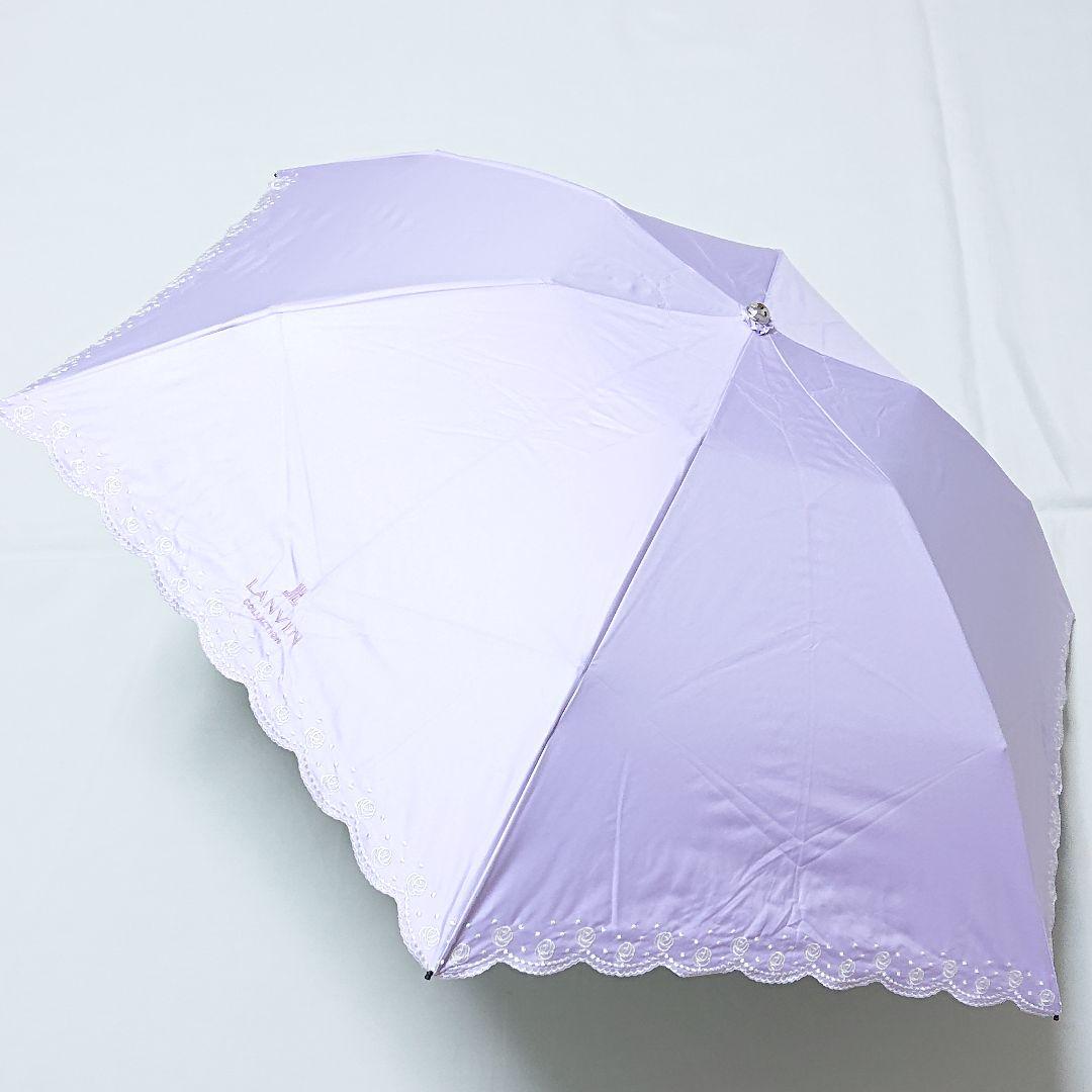 【新品タグ付き】ランバンコレクション 晴雨兼用折りたたみ日傘 遮熱効果_画像2