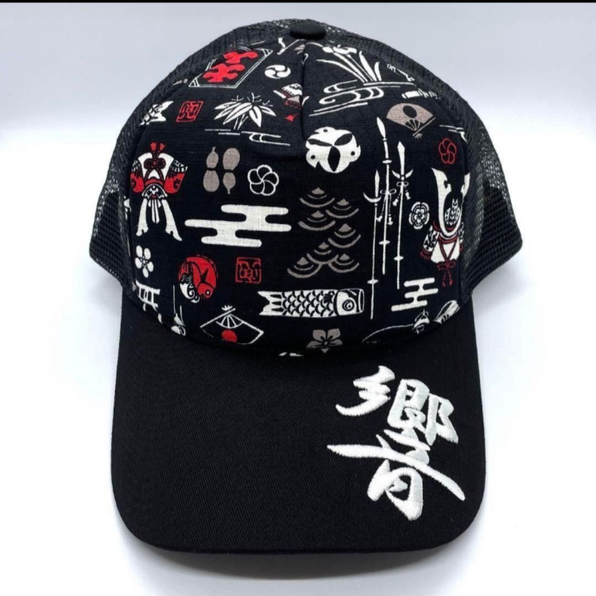 Ripple 帽子 戦国和柄 刺繍 ブラック キャップ フリーサイズ メッシュ｜PayPayフリマ