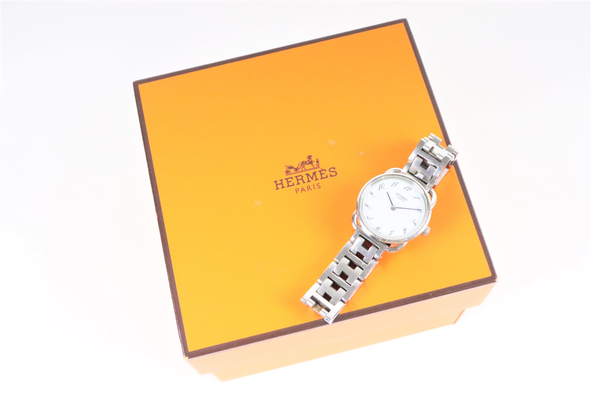 Yahoo!オークション - HERMES AR3.210 エルメス レディース 腕時計...