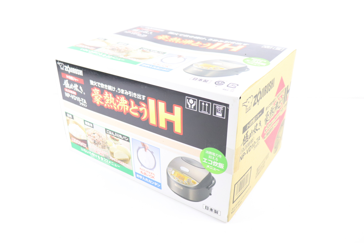 未使用品】 5.5合ブラウン 極め炊き IH炊飯ジャー 象印 NP-VD10-TA