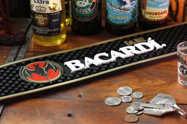 バーマット「BACARDI バカルディ」 （ゴールド ） ラム酒 キューバ カクテル BAR GOODS バーグッズ アメリカ雑貨_画像4