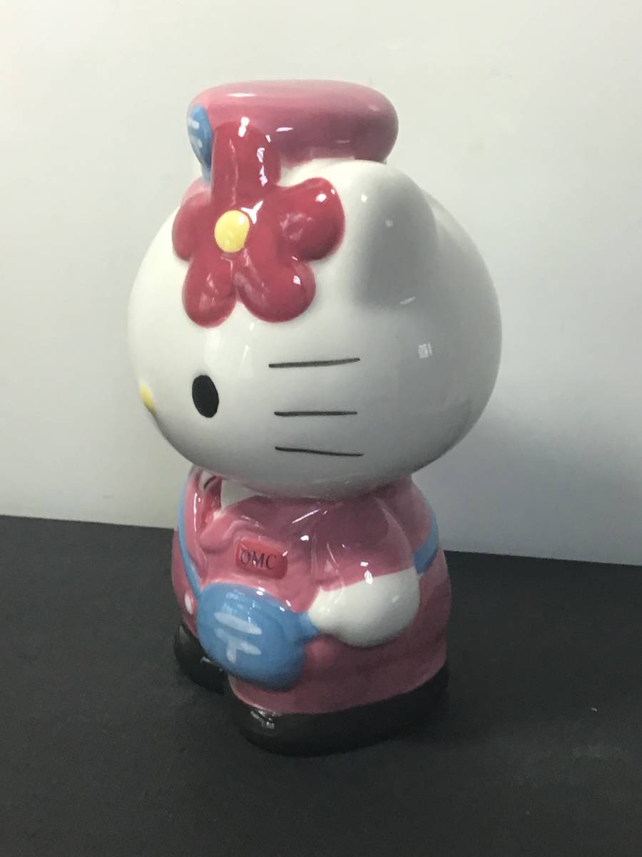 2003 サンリオ HELLO KITTY キティちゃん 貯金箱 陶器 置物 インテリア ゆうちょ 非売品 コレクション 現状品_画像3