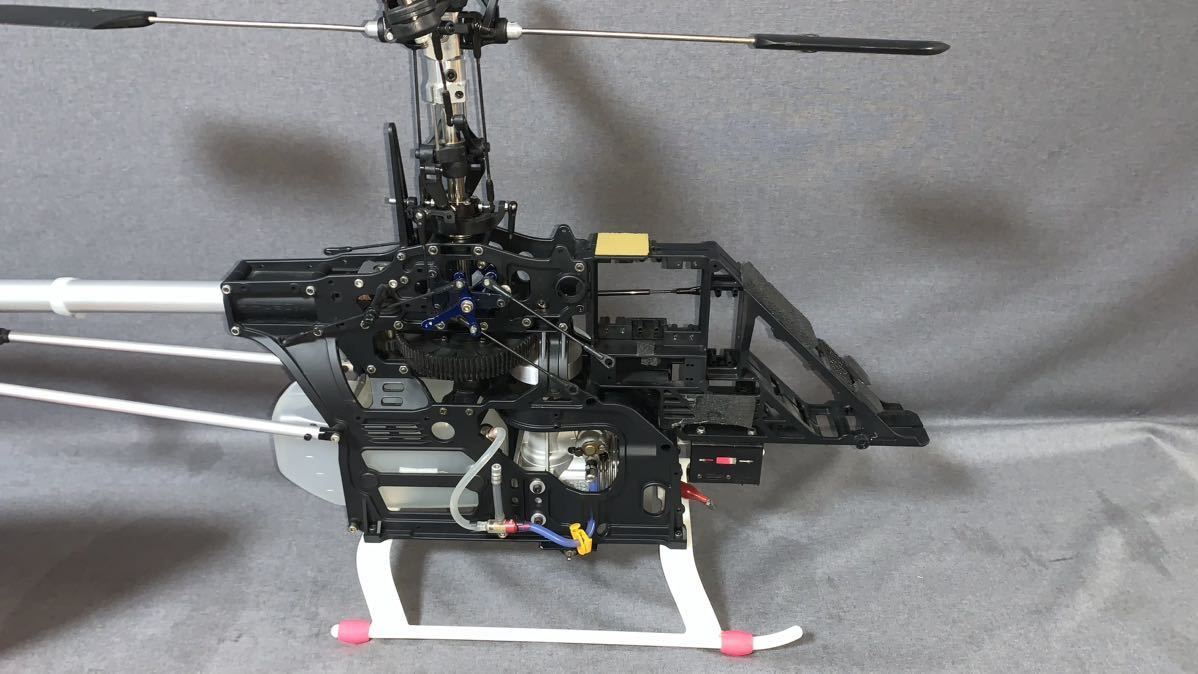 ヒロボー SDX50 SWM エンジン付きHIROBO ヘリコプター OS MAX 50SX-H リング付き_画像3