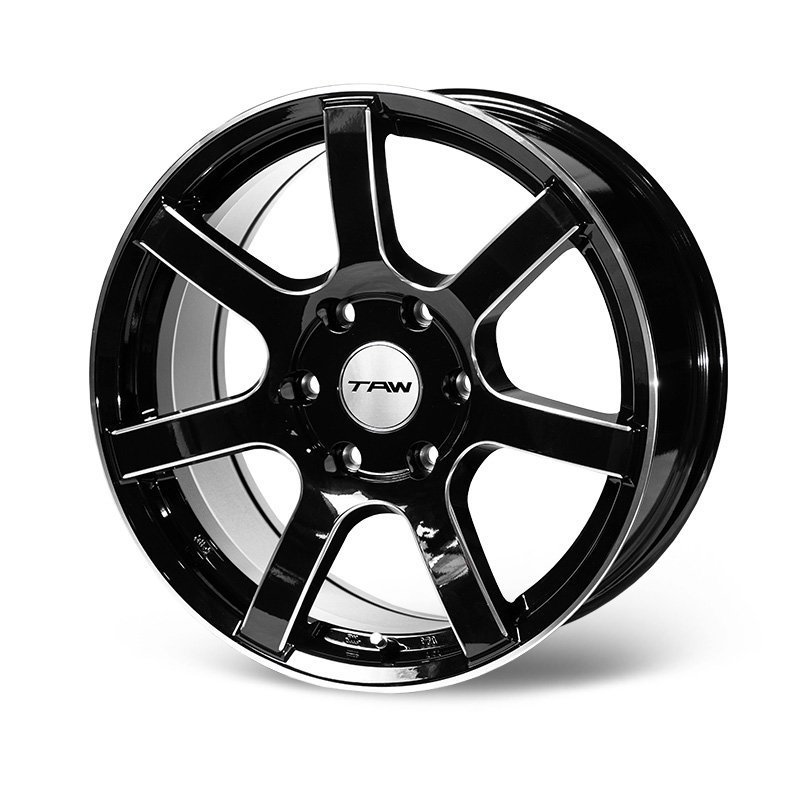 ■特価■ 200系 ハイエース ホイール TAW Styling6 グロスブラック リム＆エッジマシニング 18×8.0J+37 6H139.7 アルミホイール 4本セット_画像3