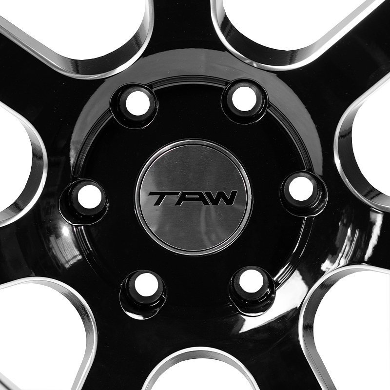 □特価□ ハイエース 200系 ホイール TAW Styling6 グロスブラック リム＆エッジマシニング 18×8.0J+37 6H139.7 アルミホイール 4本セット_画像4