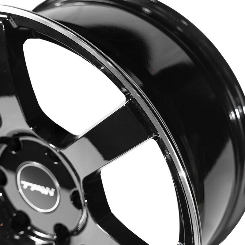 ●特価● 200系 ハイエース アルミホイール TAW Styling6 グロスブラック リムマシニング 18×8.0J +37 6H139.7 ホイール 4本セット_画像5