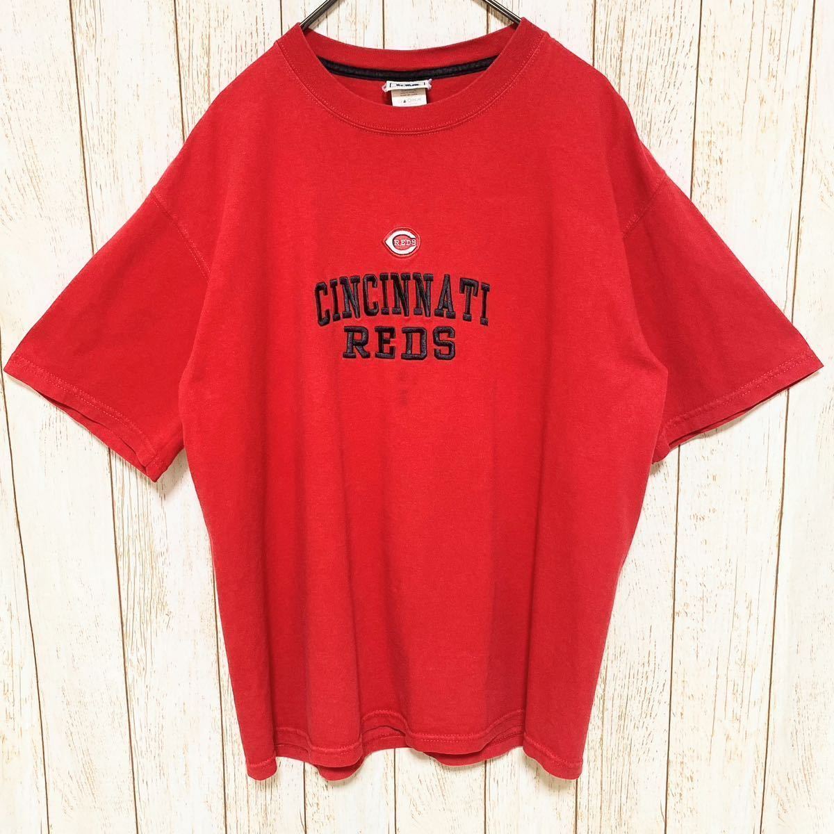90s Lee SPORT MLB Cincinnati Reds シンシナティ・レッズ Tシャツ L メジャーリーグ USA古着 アメリカ古着_画像2