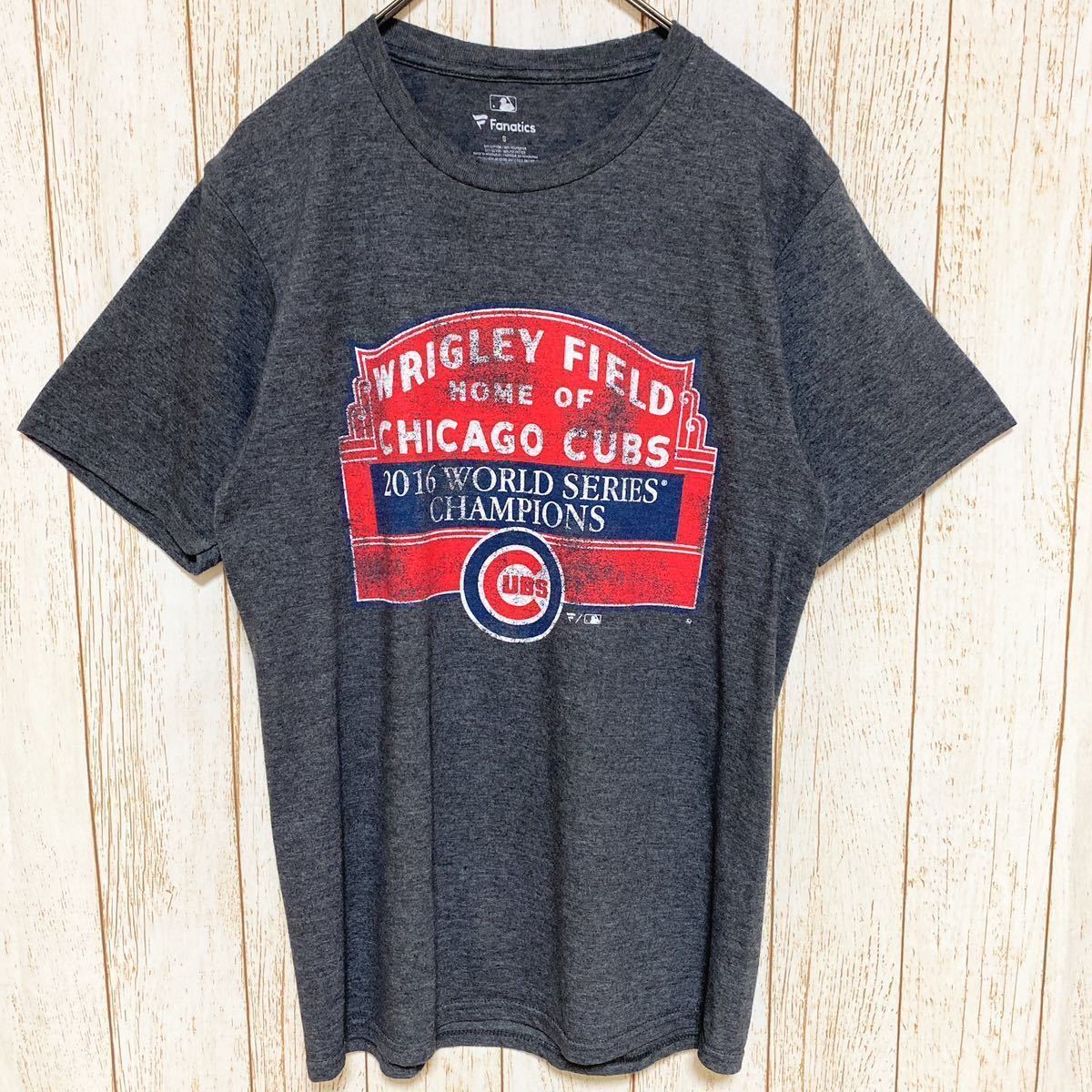 Fanatics ファナティクス MLB Chicago Cubs シカゴ・カブス プリント Tシャツ S メジャーリーグ USA古着 アメリカ古着_画像2