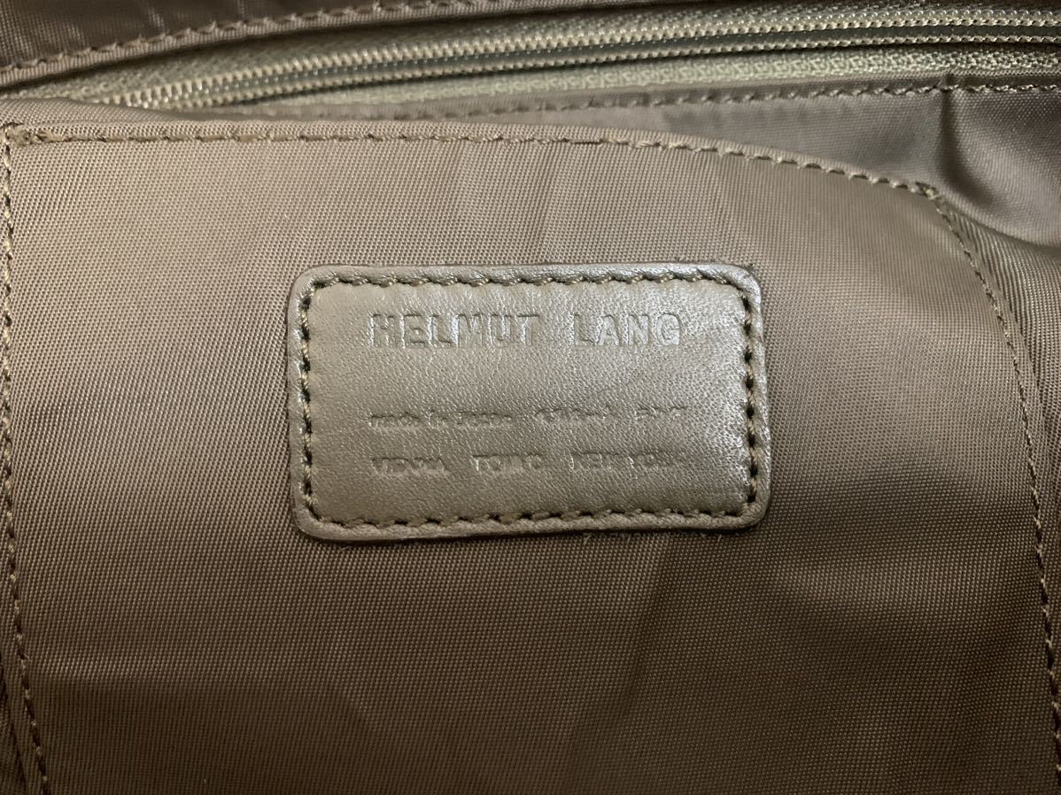 HELMUT LANG VINTAGE ヘルムートラング ヴィンテージ 90s 1990年代 初期 ビッグ ミリタリー トートバッグ キャンバス レザー アーカイブ_画像10