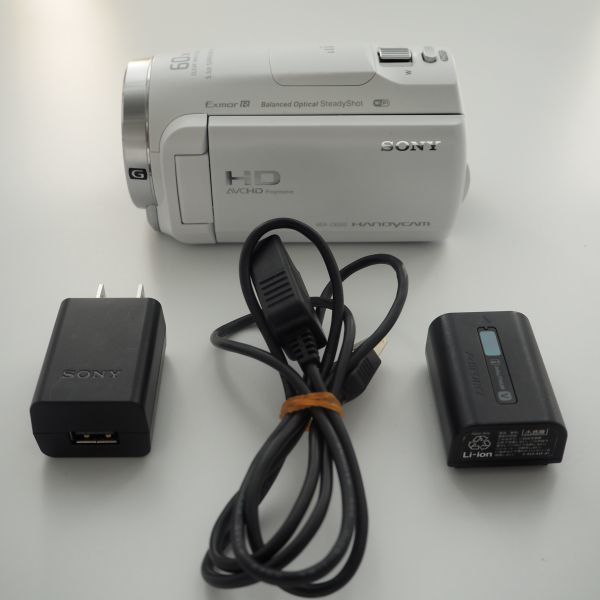 人気提案 SONY ■ほぼ新品■ ソニー ホワイト / HDR-CX680 / Handycam /229万画素(16:9)/ ビデオカメラ / オリンパス