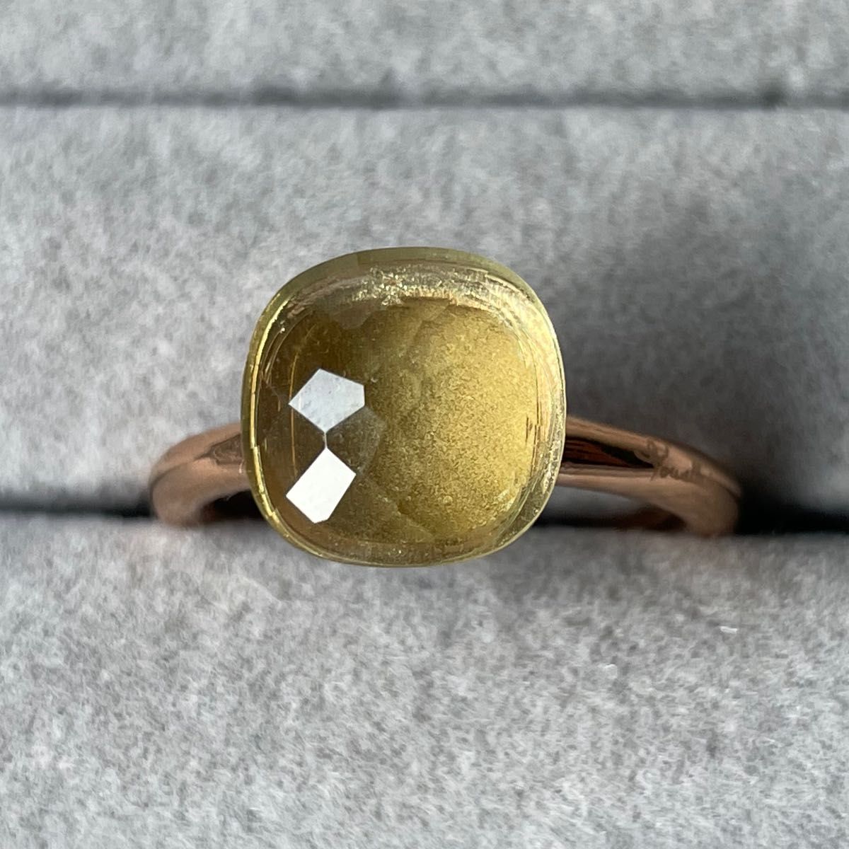 【ぷるんとクラシック＋】シンプルデザイン　キャンディ風のリング　指輪　 輝き