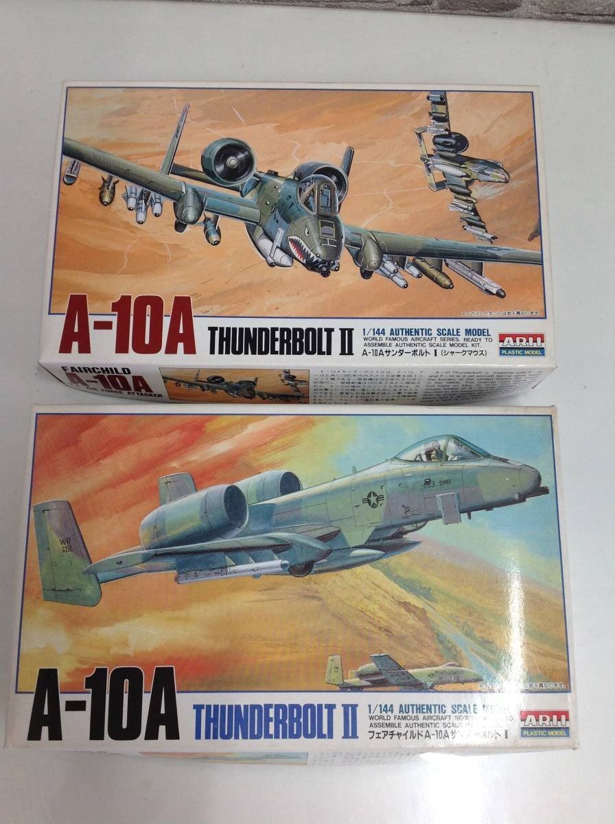 未組立品■プラモデル 1/144 フェアチャイルド A-10AサンダーボルトIINo.1[33005]A-10AサンダーボルトII(シャークマウス)No.2 まとめ_画像1