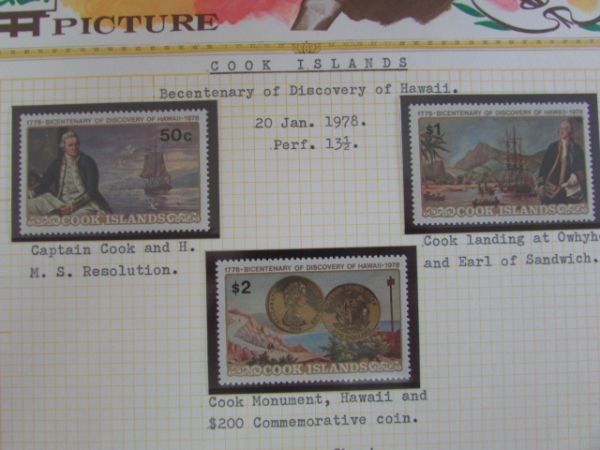 ⑫ art collection Cook various island Hawaii discovery 500 anniversary 3 kind .1978.1.20