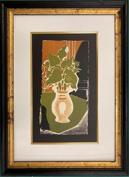 【特価】　≪　　ジョルジュ ブラック　　≫　　リトグラフ【石版画】 　 FEUILLES COULEUR LUMIERE ETAT.D 　 1963年 　GEORGES BRAQUE_画像1