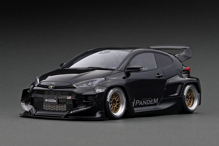 IG2901 ignition model 1/18 PANDEM GR YARIS (4BA) Black パンデム GRヤリス イグニッションモデル_画像1